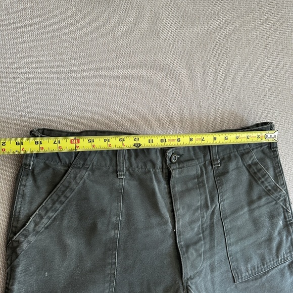 Vintage GUNG HO Fatigue Pants Cotton 38/30 OD Green Heavyweight made in USA - Picture 3 of 12